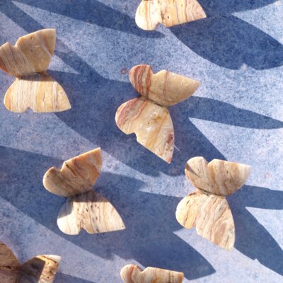 Crazy lace agat sommerfugl